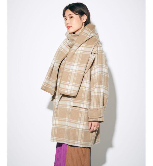  「ウールビーバーチェックコート」|テーラードジャケット|
