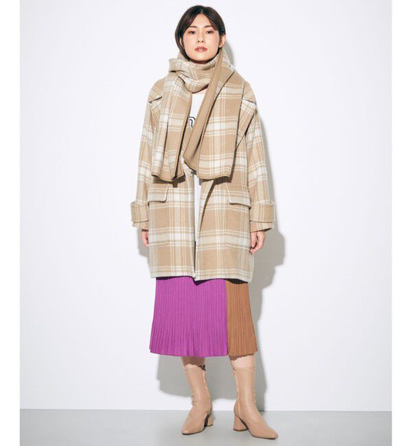  「ウールビーバーチェックコート」|テーラードジャケット|