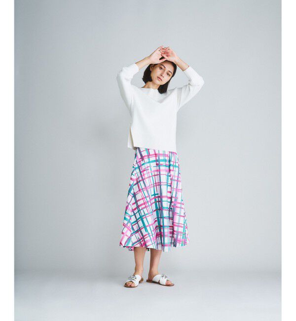  「チェックフレアスカート」|スカート|