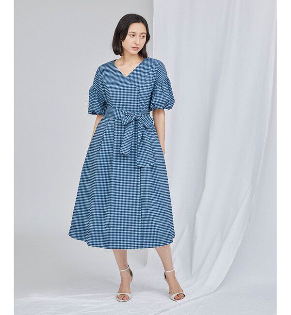  「チェックタフタワンピース」|ワンピース|