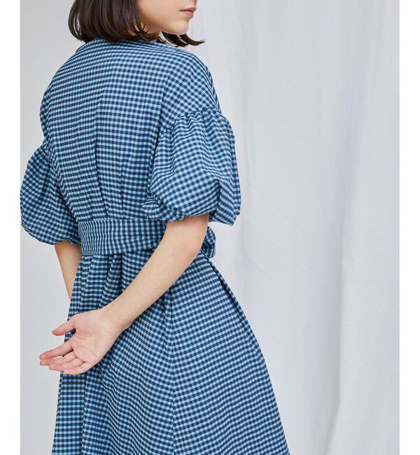  「チェックタフタワンピース」|ワンピース|