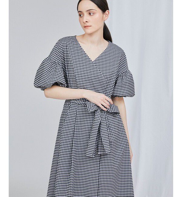  「チェックタフタワンピース」|ワンピース|