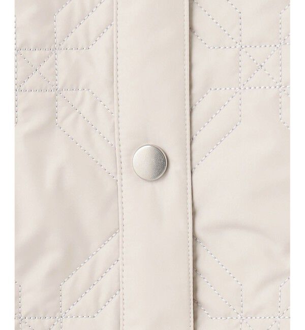  「キカ柄ライトキルティングコート」|ノーカラーコート|