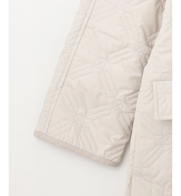  「キカ柄ライトキルティングコート」|ノーカラーコート|