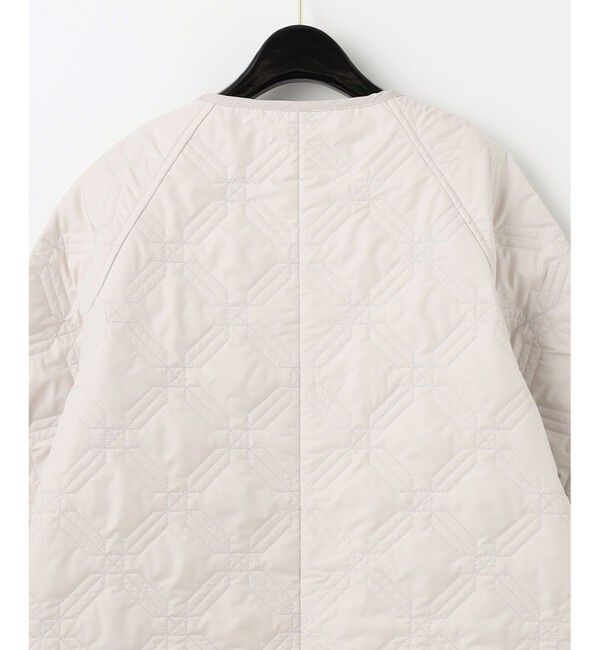  「キカ柄ライトキルティングコート」|ノーカラーコート|