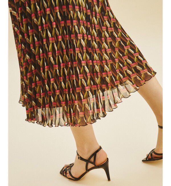  「キカプリントプリーツスカート」|スカート|