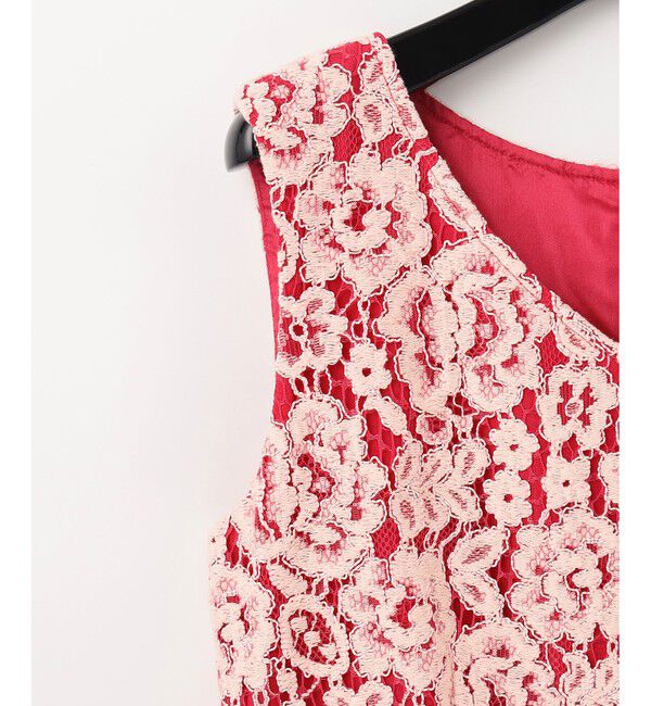  「バイカラーレースタイトドレス」|ドレス|