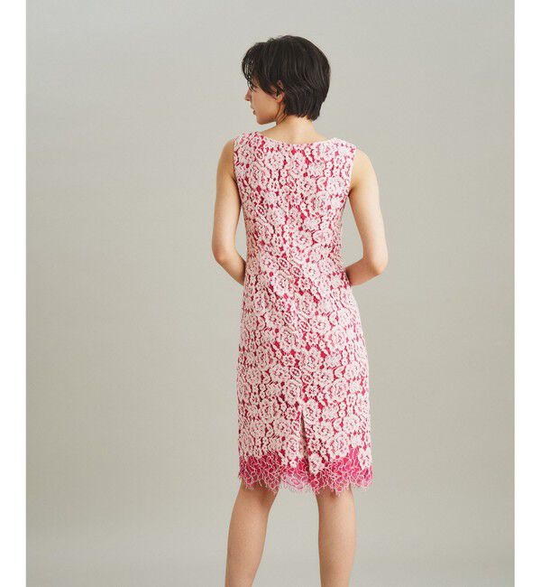  「バイカラーレースタイトドレス」|ドレス|