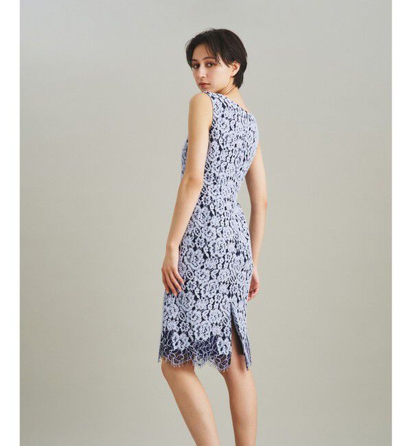  「バイカラーレースタイトドレス」|ドレス|