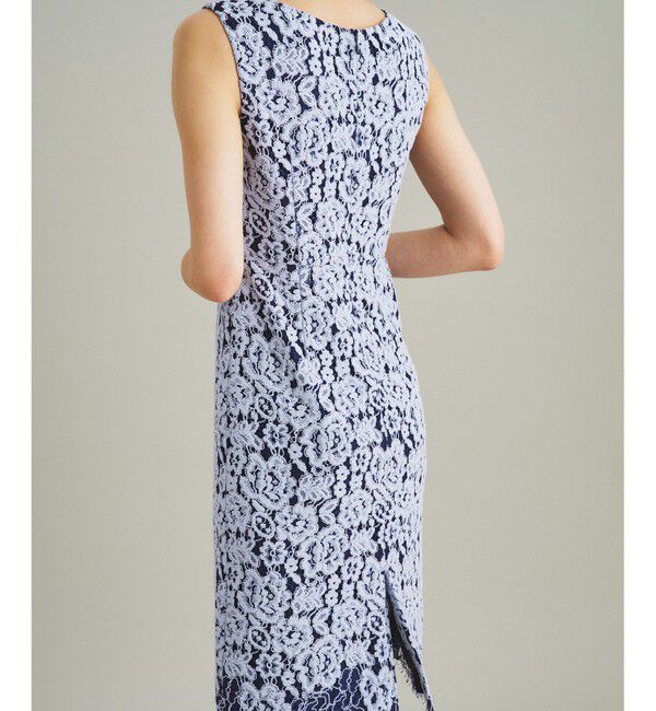  「バイカラーレースタイトドレス」|ドレス|