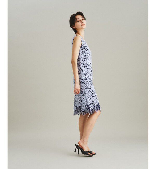  「バイカラーレースタイトドレス」|ドレス|