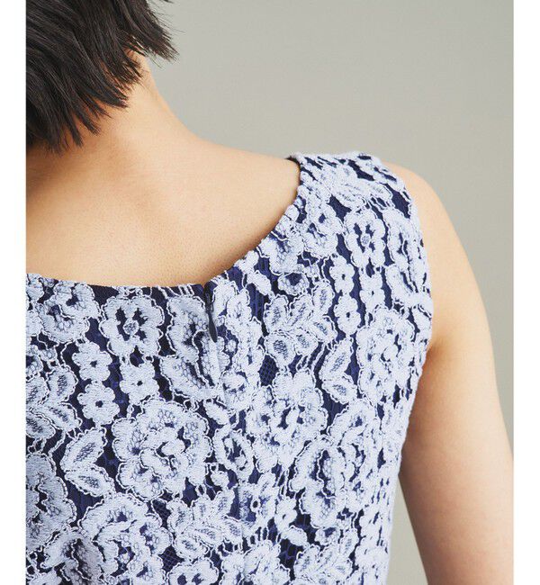  「バイカラーレースタイトドレス」|ドレス|