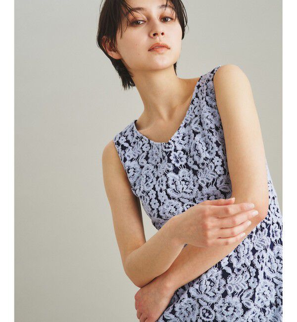  「バイカラーレースタイトドレス」|ドレス|