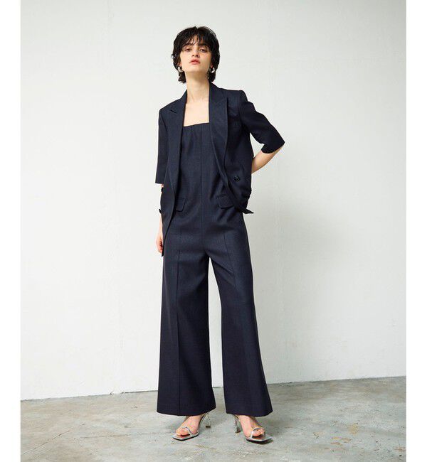 Grace Class「リネンタッチビスチェサロペ」|オールインワン|