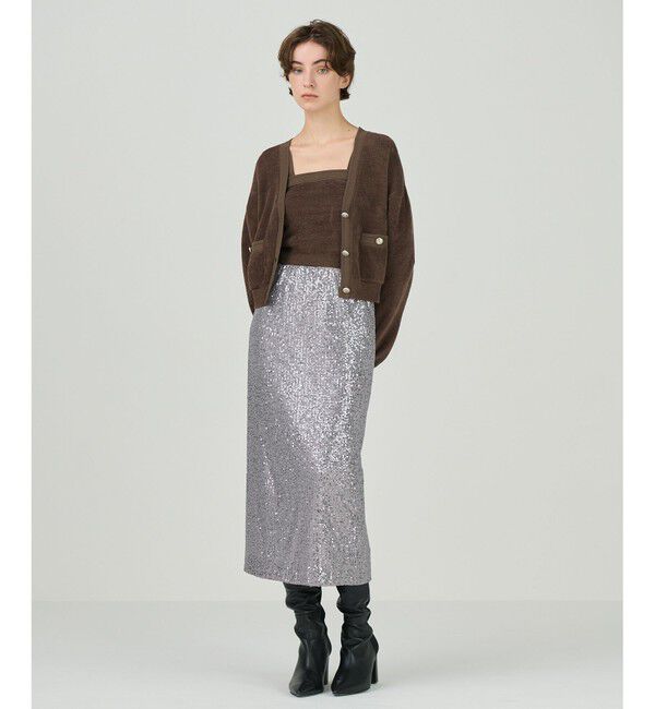 GRACE CONTINENTAL「モールニットカーディガン」|カーディガン|