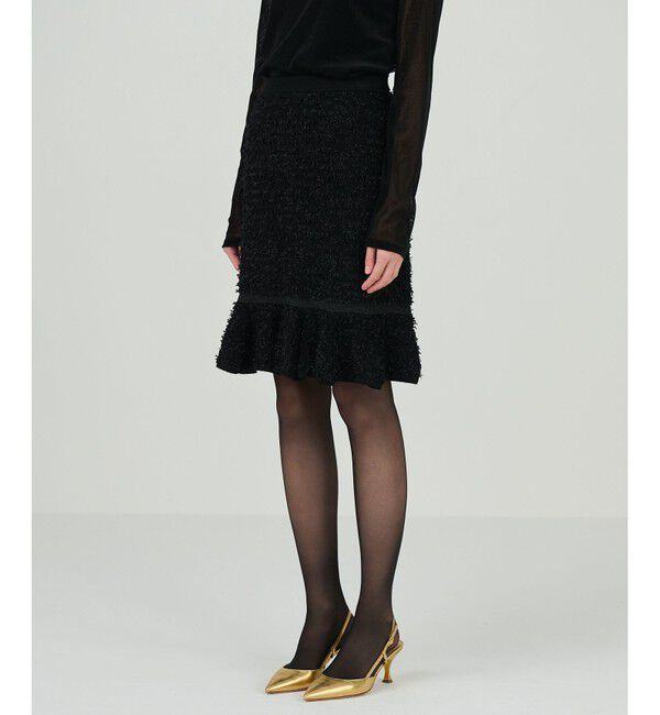 GRACE CONTINENTAL「ツイードフレアニットスカート」|スカート|