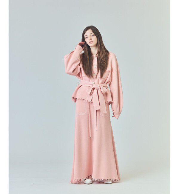 Grace Class「ミラノリブロングスカート」|スカート|ピンク