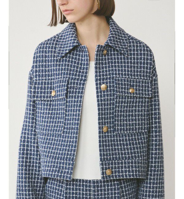  「チェックツイードブルゾン」|ブルゾン・スタジャン|