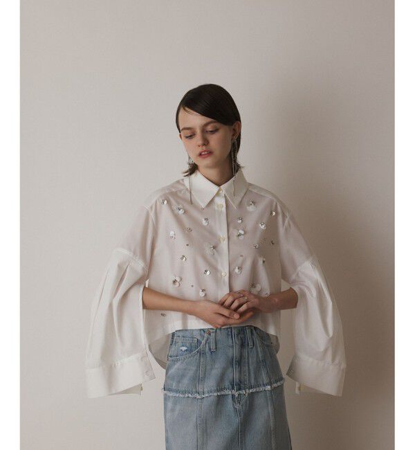 Diagram「ビジューシャツ」|シャツ・ブラウス|ホワイト