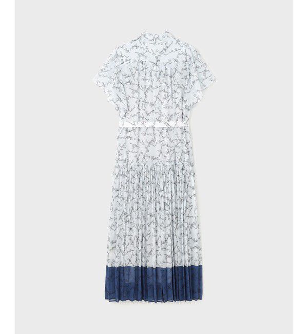 GRACE CONTINENTAL「ボウタイプリーツプリントワンピース」|ワンピース|