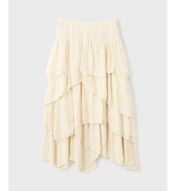 GRACE CONTINENTAL「レースコンビティアードスカート」|スカート|