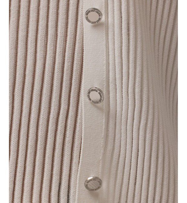 GRACE CONTINENTAL「シアーフリルニットカーディガン」|カーディガン|