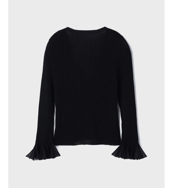 GRACE CONTINENTAL「シアーフリルニットカーディガン」|カーディガン|