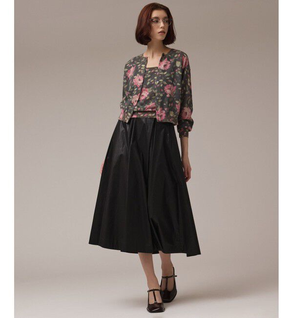 Diagram「ローズプリントニットカーディガン」|カーディガン|ブラック