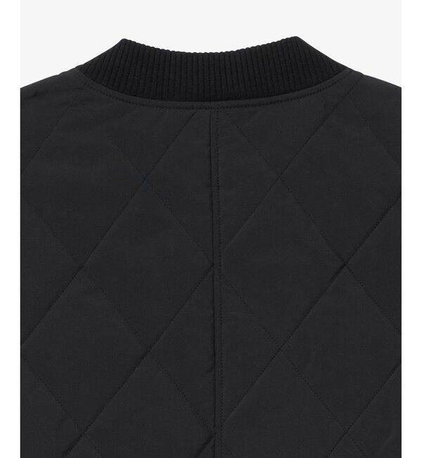 LACOSTE「ラウンドヘムライン ボックスシルエット撥水キルティングジャケット」|ノーカラージャケット|