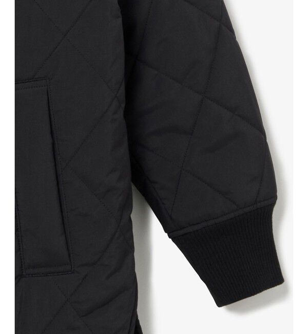 LACOSTE「ラウンドヘムライン ボックスシルエット撥水キルティングジャケット」|ノーカラージャケット|