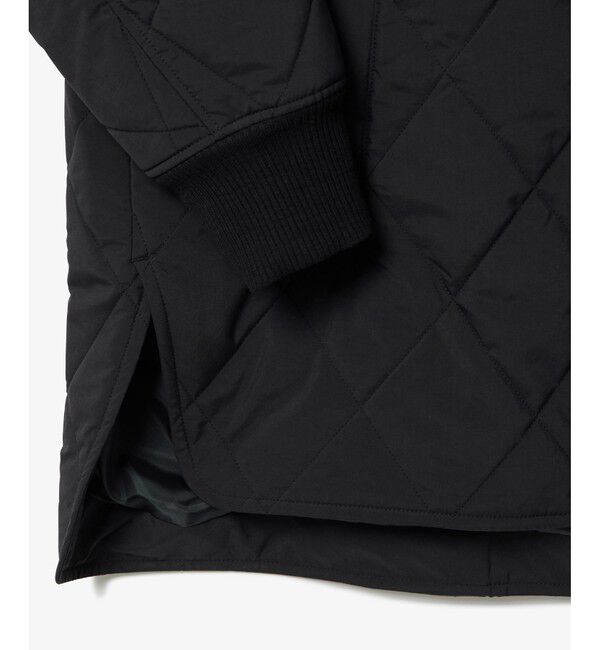 LACOSTE「ラウンドヘムライン ボックスシルエット撥水キルティングジャケット」|ノーカラージャケット|