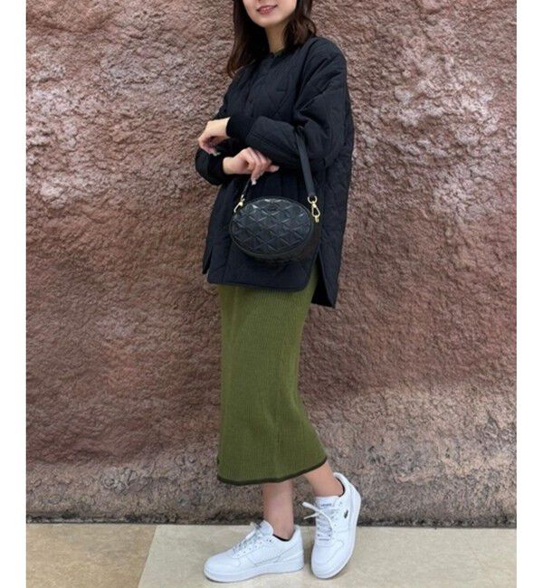 LACOSTE「ラウンドヘムライン ボックスシルエット撥水キルティングジャケット」|ノーカラージャケット|