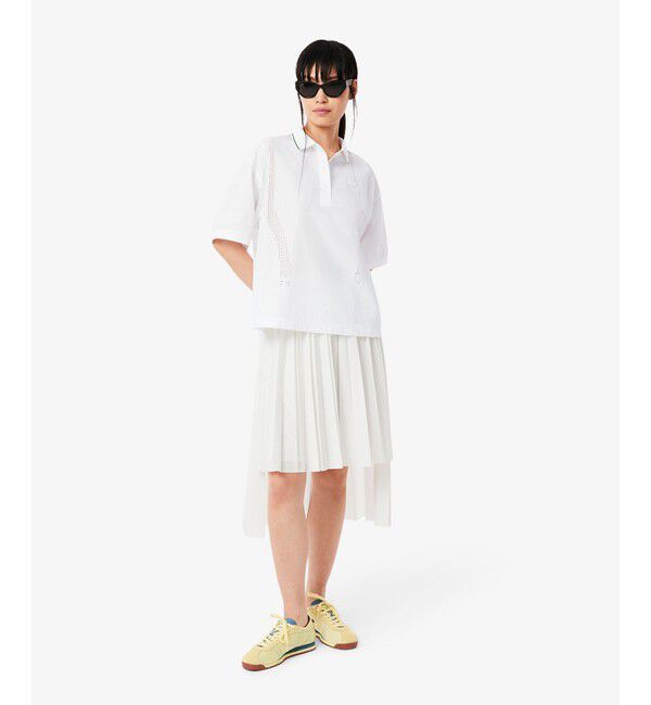 LACOSTE「レーザーカットホールテクニカルポロシャツ」|シャツ・ブラウス|
