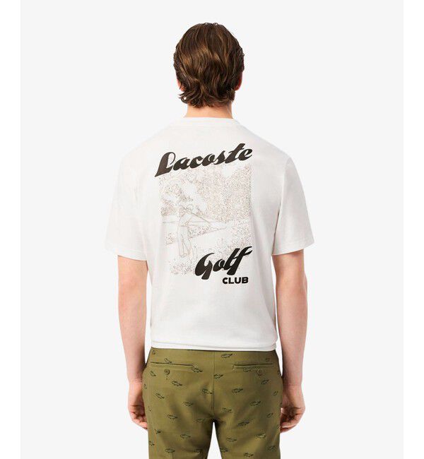 LACOSTE「ラコステゴルフウルトラドライバックプリントTシャツ」|Tシャツ・カットソー|ホワイト