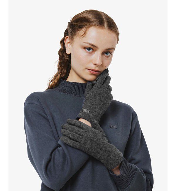 LACOSTE「カシミヤブレンドジャージグローブ」|手袋|