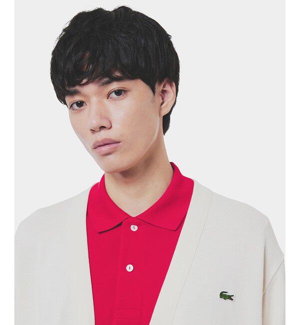 LACOSTE「ヘビーウェイトシングルジャージカーディガン」|カーディガン|