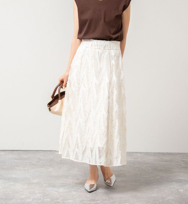 NOLLEY'S sophi「《セットアップ対応》キラキラカットジャガードフレアスカート」|フレア|