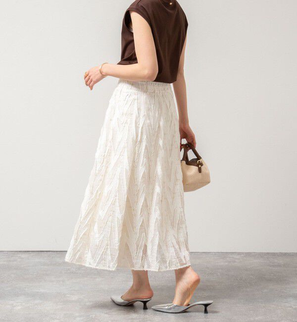 NOLLEY'S sophi「《セットアップ対応》キラキラカットジャガードフレアスカート」|フレア|