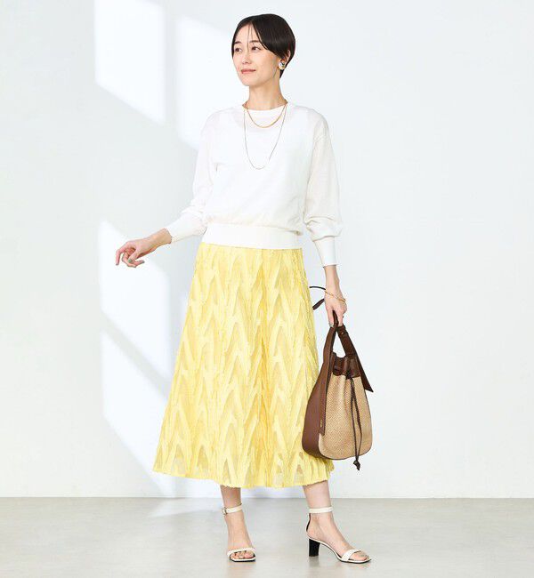 NOLLEY'S sophi「《セットアップ対応》キラキラカットジャガードフレアスカート」|フレア|