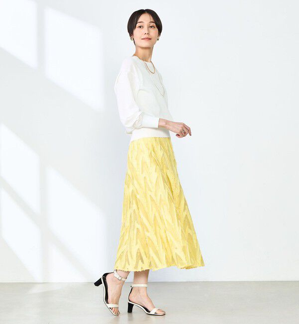 NOLLEY'S sophi「《セットアップ対応》キラキラカットジャガードフレアスカート」|フレア|