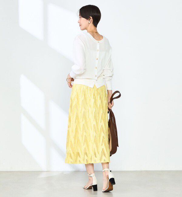 NOLLEY'S sophi「《セットアップ対応》キラキラカットジャガードフレアスカート」|フレア|