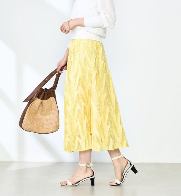 NOLLEY'S sophi「《セットアップ対応》キラキラカットジャガードフレアスカート」|フレア|