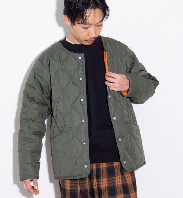 GLOSTER「【TAION/タイオン】GLOSTER別注 ミリタリーライナージャケット ノーカラーMA-1 M65」|ダウン|