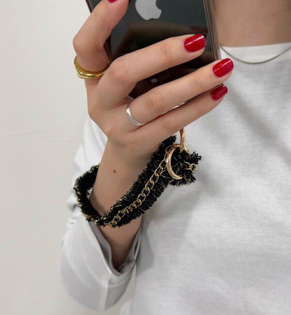 fredy emue「【by daisy/バイデイジー】ツィードチェーンストラップ ショート」|その他|