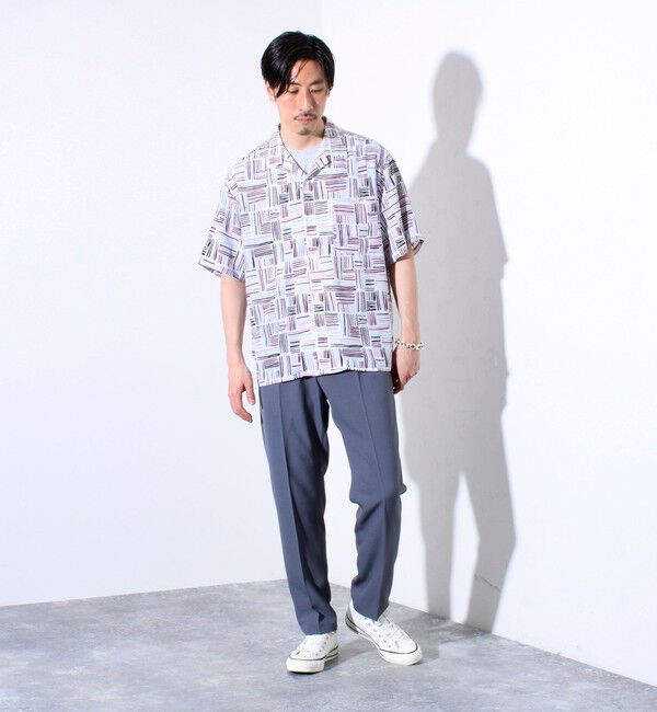 GLOSTER「【セットアップ着用可能】【GLOSTER/グロスター】ノーカラーセットパンツ イージーパンツ」|チノ|