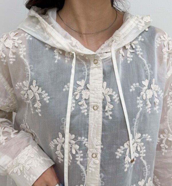 fredy emue「3D刺繍フードシャツ」|シャツ・ブラウス|