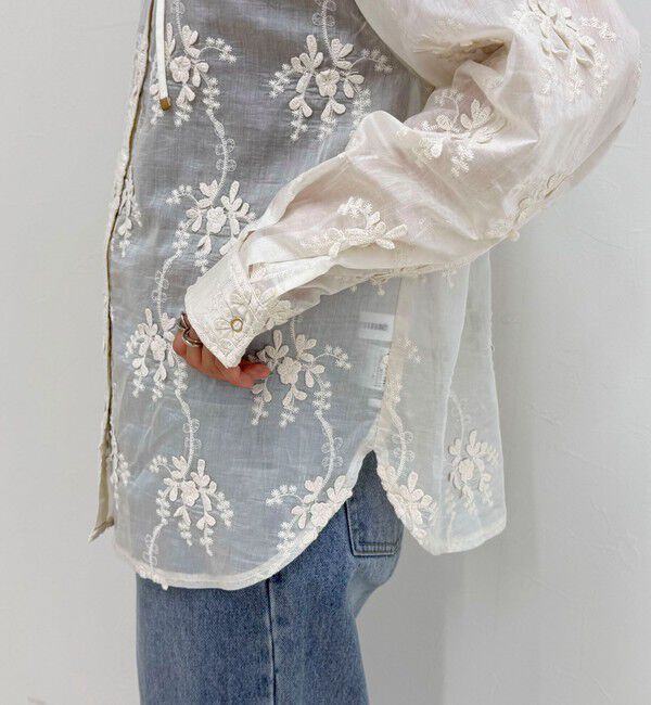 fredy emue「3D刺繍フードシャツ」|シャツ・ブラウス|