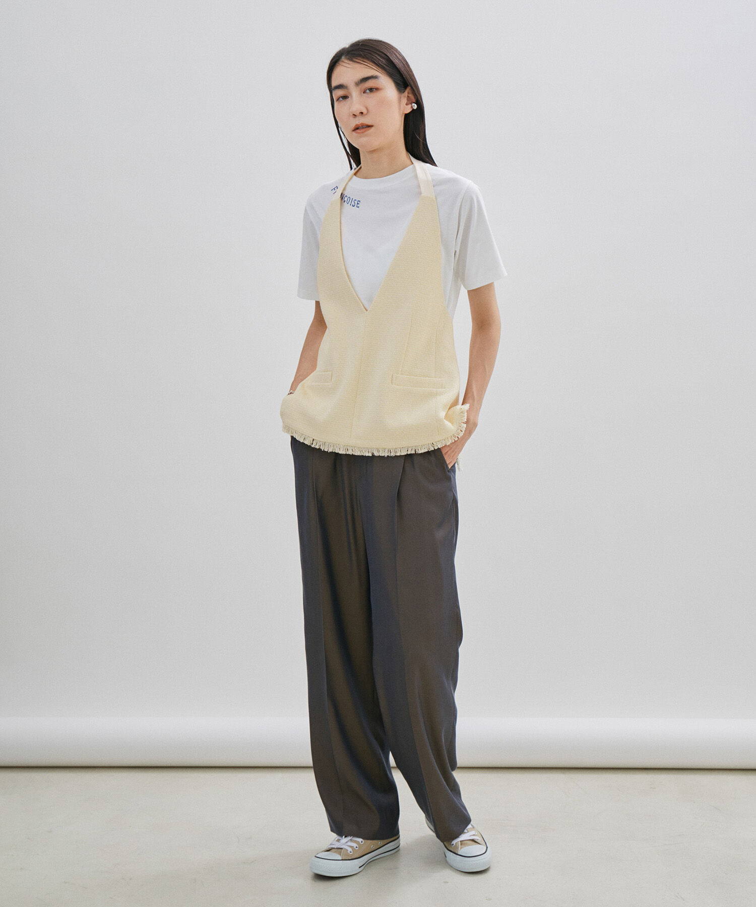 SALON adam et rope'「【サステナブル】ツイードジレ/ベスト」|ベスト・ジレ|