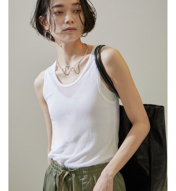 SALON adam et rope'「nu=layerスクープネックタンクトップ」|タンクトップ|シロメイン