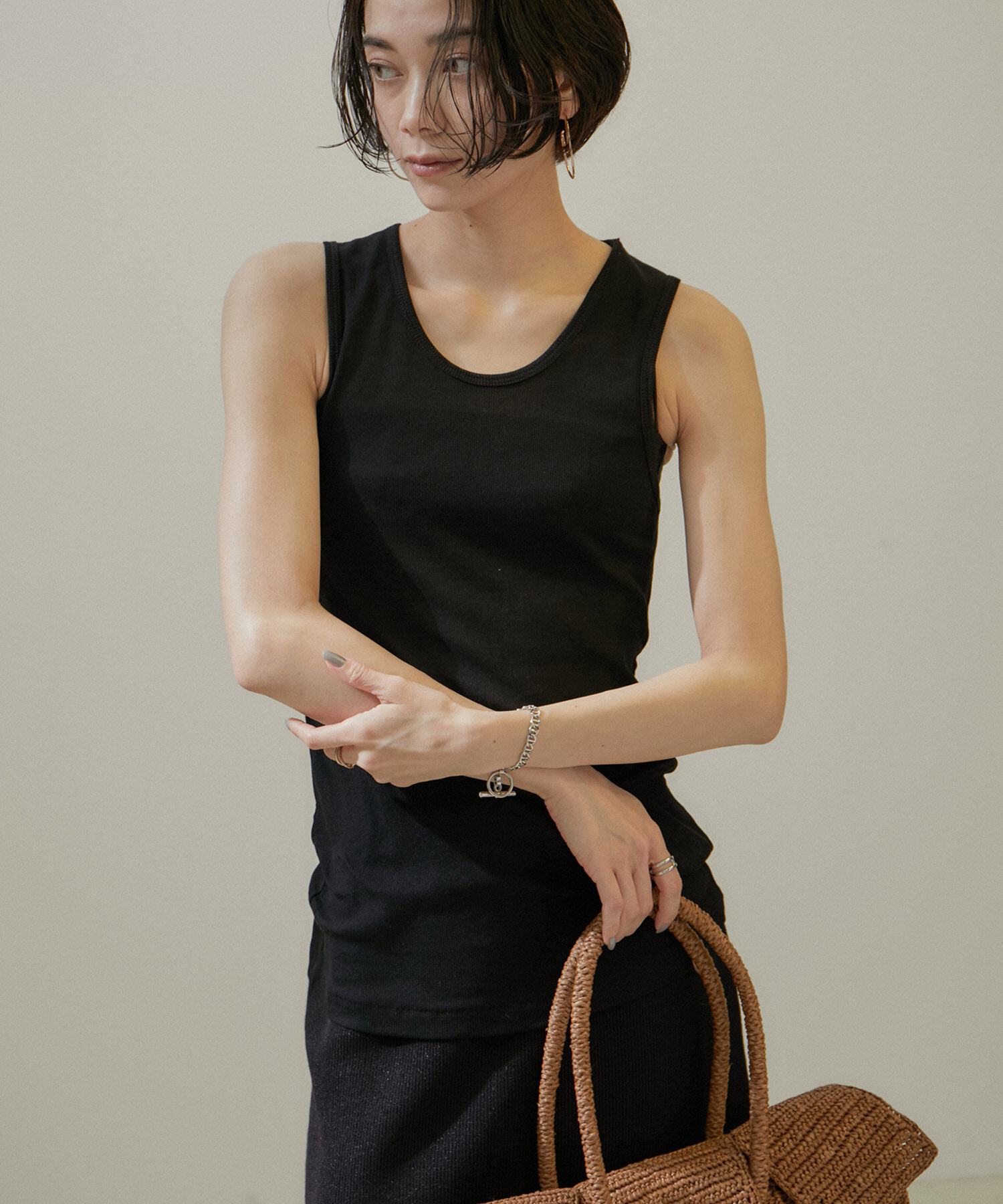 SALON adam et rope'「nu=layerスクープネックタンクトップ」|タンクトップ|